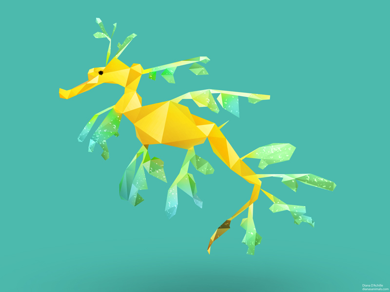 Low Poly Leafy Sea Dragon By Diana D Achille On Dribbble