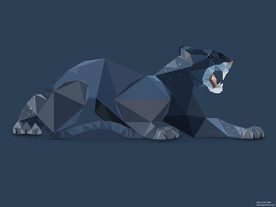 Low Poly Panther animal animals cat cats illustration logo low poly low polygon panther vector