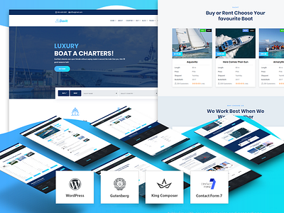 Davit – Yacht Charter Booking and Buy-Sell WordPress Theme boat buy charter creative design sell uidesign ux design wordpress theme yacht yacht club yachting