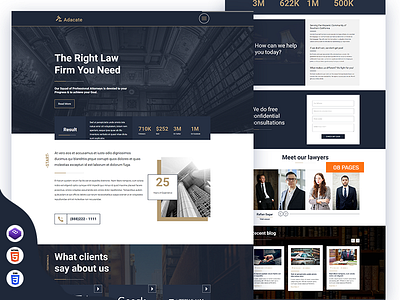 Adacate – Complete Law Solution HTML5 Template (Free Download) advocate agency bootstrap 4 creative download free download freebie html template law enforcement law firm law office solution