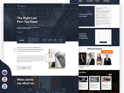 Adacate – Complete Law Solution HTML5 Template (Free Download)