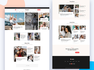 Rosen - Creative Magazine PSD,  HTML Template