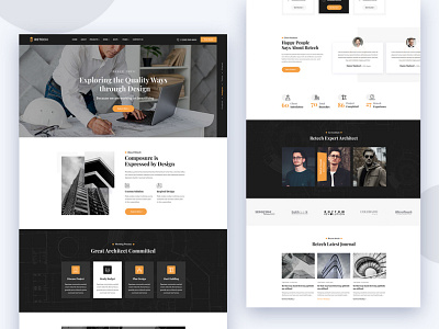 Retech – Architect & Interior Designer Free PSD Template