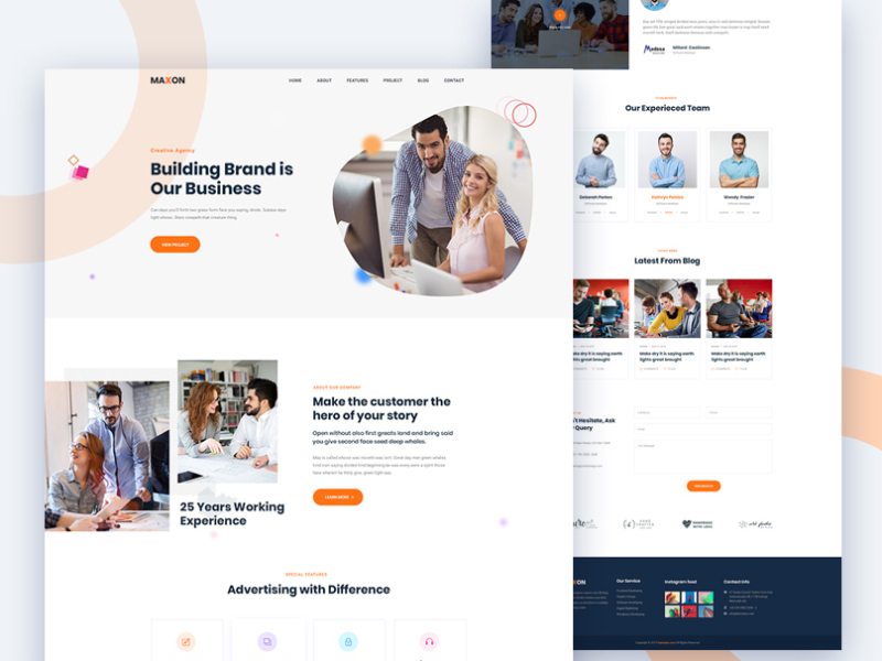 Maxon Creative Agency Template Psd Free Download By Themeies