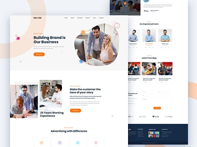 Maxon - Creative Agency template PSD (Free Download) agency corporate design creative free free psd freebie homepage html ui ux ui