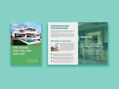 Real Estate Brochure brochure design design flat minimal typography vector