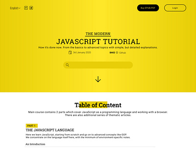 Javascript.info Redesign ui ux web design