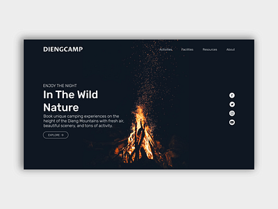 Dieng Camp Website Design ui ux web web design