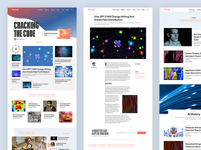 Popgnotic Magazine design editorial landing page layout typography ui