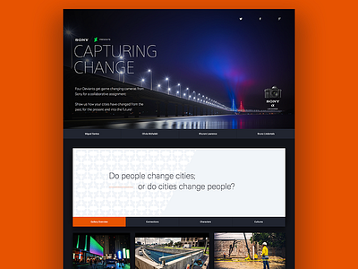 Sony Photography Landing Page landing page layout ui
