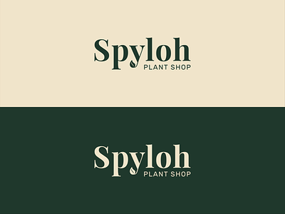 Spyloh Logo Redesign botanical branding green leaf leaf logo logo logo design logotype plant retro serif serif font shop