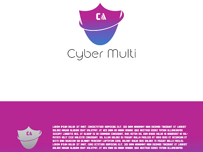 Cyber logo  With CM Letter design