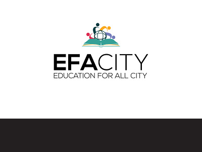 EFACITY Education For All City brand logo branding city creative logo education graphic design logo design minimalist print design printing design professional logo