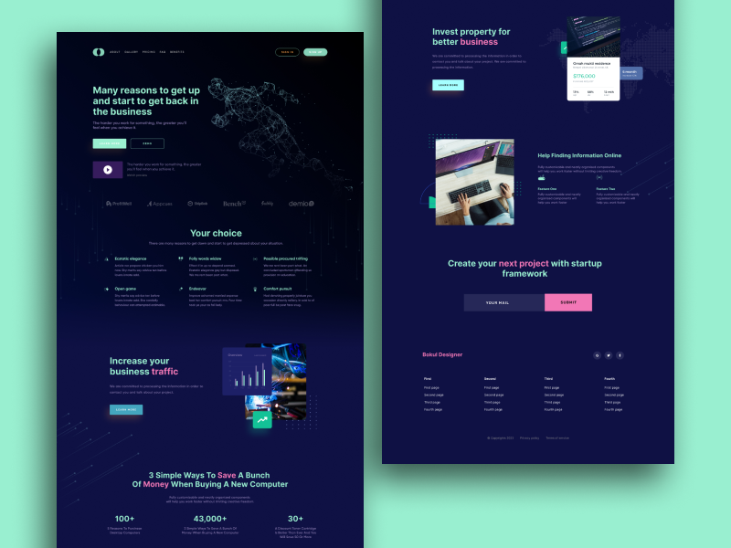 Landing page design data processing Ui design by Bokul sorkar on Dribbble
