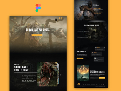 Game Website Template designs, themes, templates and downloadable graphic  elements on Dribbble