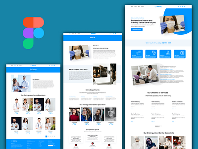 Dental Clinic Website Design with Figma Ui Dsign