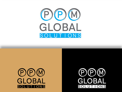 PPM Global Solutions logo design brand logo business logo creative logo graphic design logo design minimalist print design printing design professional logo website logo