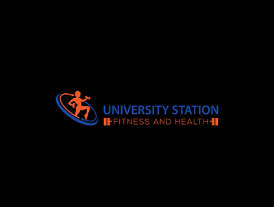 university station fitness and health logo design brand logo branding creative logo graphic design logo design minimalist print design printing design professional logo website logo