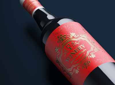 Wine Bottle label branding design