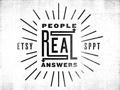 Real People, Real Answers typography texture arrow etsy print