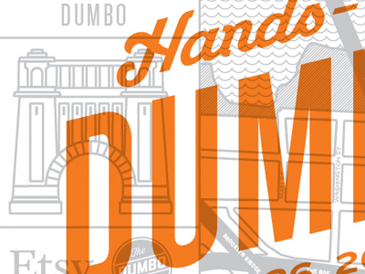 Hands-On Dumbo brooklyn illustration line art typography