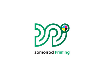 Zomorrod Printing Office branding design logo typography vector