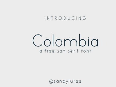 Colombia FREE san serif font font fonts fontstyle free sans sans serif type typeface typography