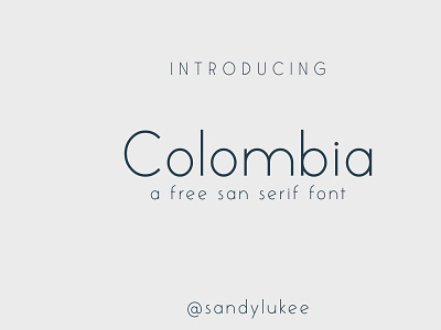 Colombia FREE san serif font