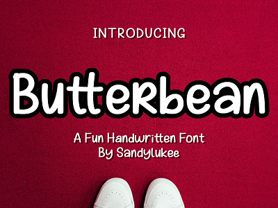 Butterbean A Fun Handwritten Font adobe font fonts fontstyle handlettering handwritten illustrator typography