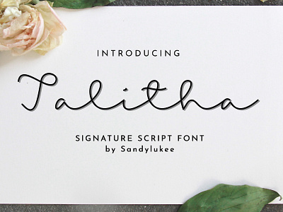 Talitha Signature Script Font font fontforge handwritten inkscape monoline script signature typeface typography