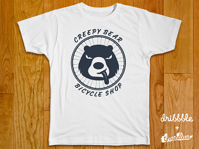Creepy Bear Bicycle Shop animal bear bike logo