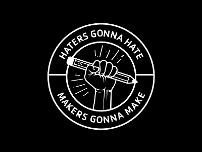 Haters and Makers logo make pencil