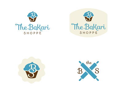 The BaKari Shoppe baking cupcake logo