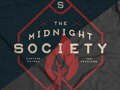The Midnight Society campfire flame moon tee type