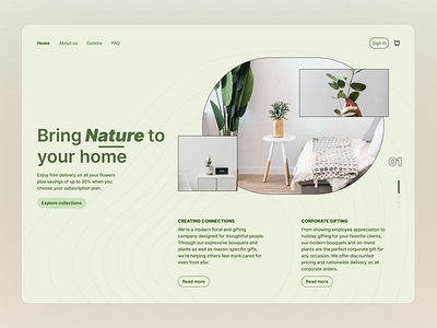 Flower delivery landing page