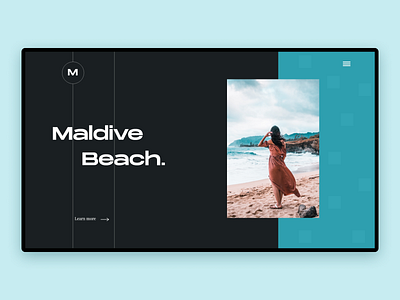 Beach Web UI 2020 asthetic bali beach design flat interface minimal minimalist simple trending uidesign uiux webdesign