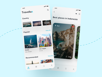 Travellux-Travel app UI 2020 2020 design 2020 trends app design appdesign flat illustration interface minimal minimalism mobileinspiration mobiletrends trending uidesign uiux uiuxdesign