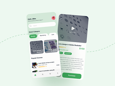 E-learning app UI 📱