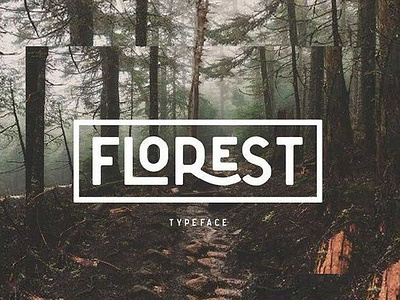 Florest branding design flat logo minimal typography vector