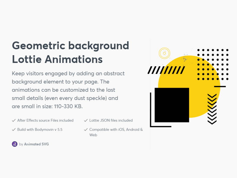 Animated geometric background - Lottie