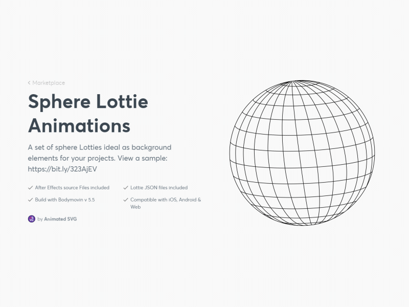 Sphere Lottie animation animated animation circle globe latitude lines longitude lottie lottiefiles sphere