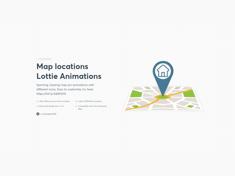 House map - Lottie animation animated animation location lottie lottiefiles map map pin