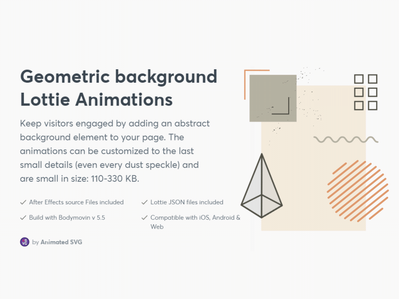 Animated geometric background - Lottie abstract animated animation background circle cylinder geometric lottie lottiefiles rectangle shape shapes square