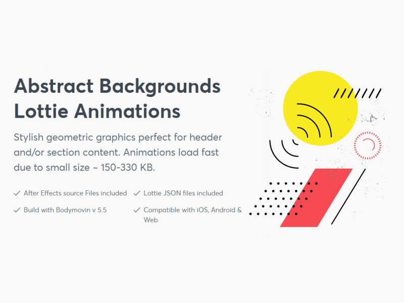 Animated geometric background - Lottie