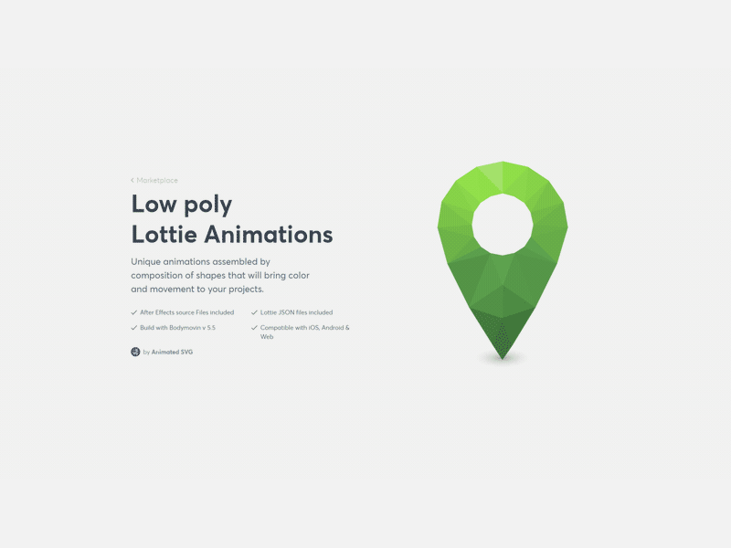 Low poly map pin - Lottie animation animated animation background geometric location lottie lottiefiles low poly map location pin