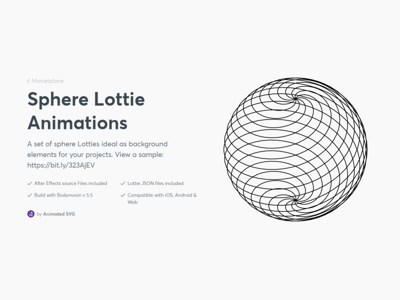 Sphere Lottie animation animated animation background globe line drawing lottie lottiefiles sphere