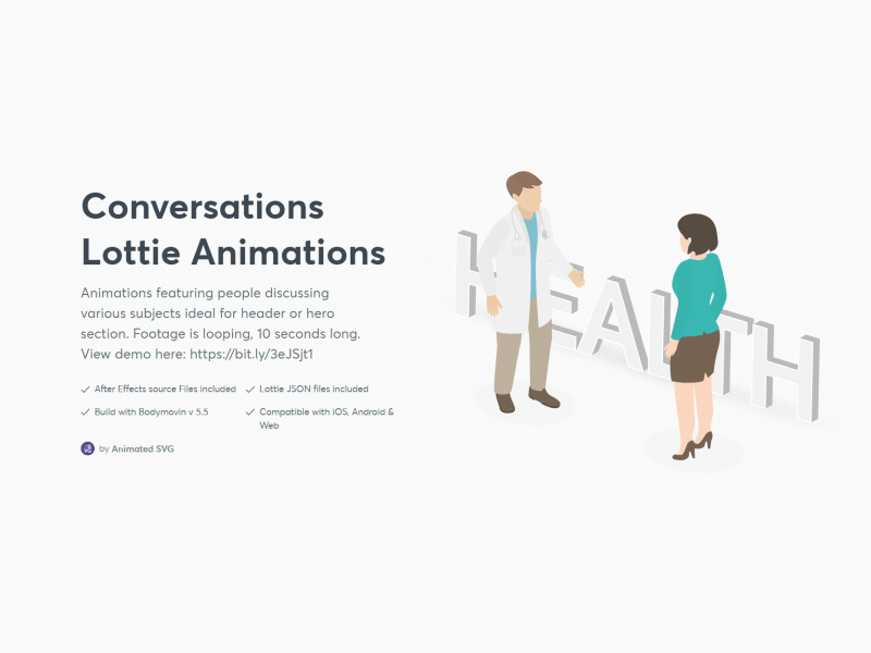 Conversation animation - Lottie animated animation background chat discussion health healthcare lottie lottiefiles man people woman