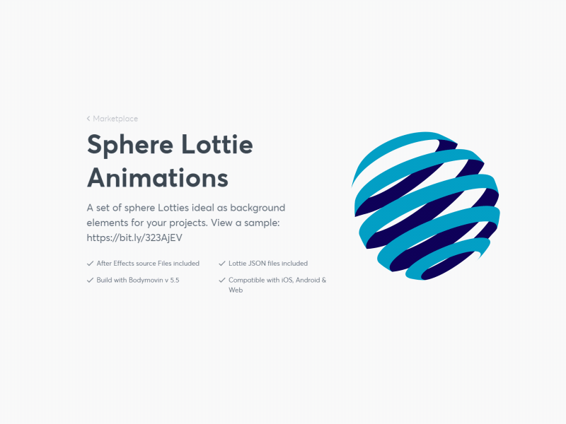 Sphere Lottie animation