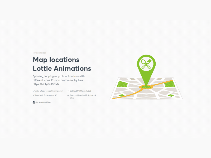 Map location - Lottie animations animated animation background cutlery dining food location lottie lottiefiles map pin restaurant