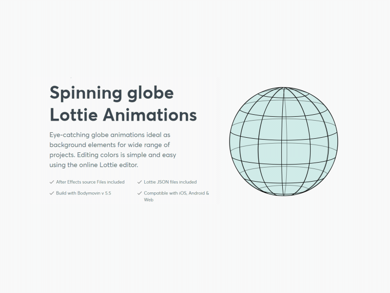 Rotating globe - Lottie animation animated animation background globe line drawing lottie lottiefiles sphere